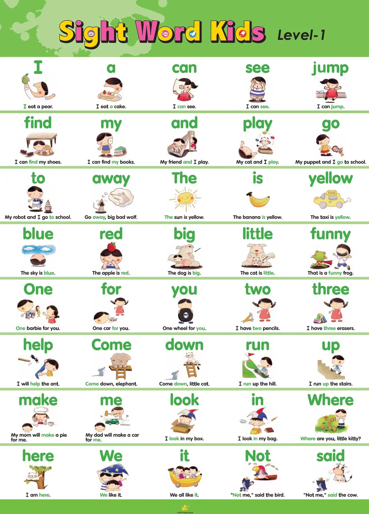 Sight Word Kids 总表